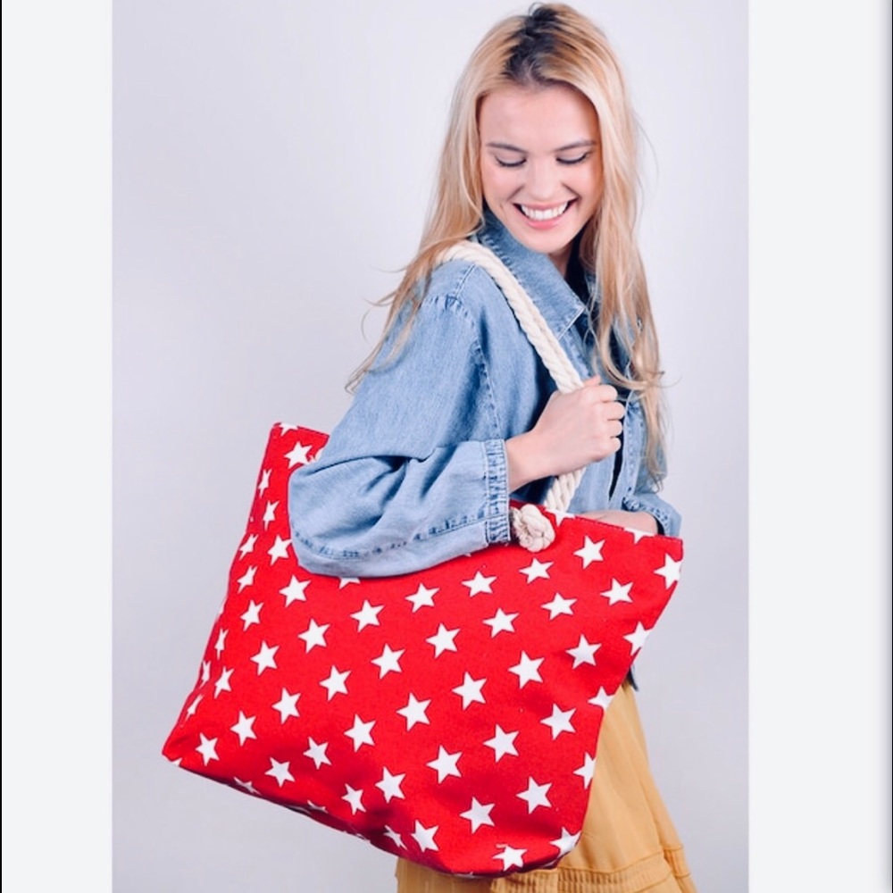 Red Stars Ladies Tote Bags